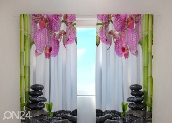 Pimendav kardin Orchids and bamboo 240x220 cm