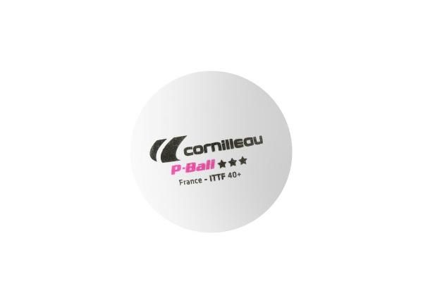 Lauatennise pallide komplekt Cornilleau P-BALL ITTF valge 3 tk