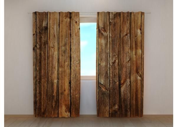 Pimendav fotokardin Old Wooden Planks 240x220 cm