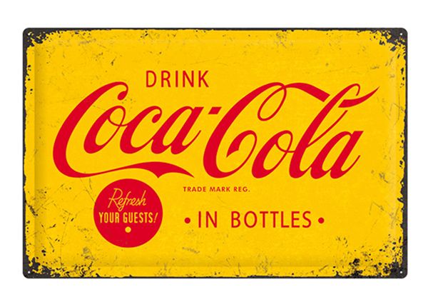 Retro metallposter Coca-Cola in bottles 40x60 cm