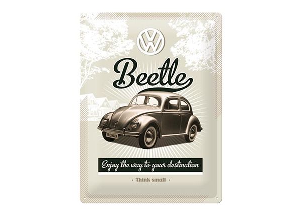 Retro metallposter VW Beetle 30x40 cm