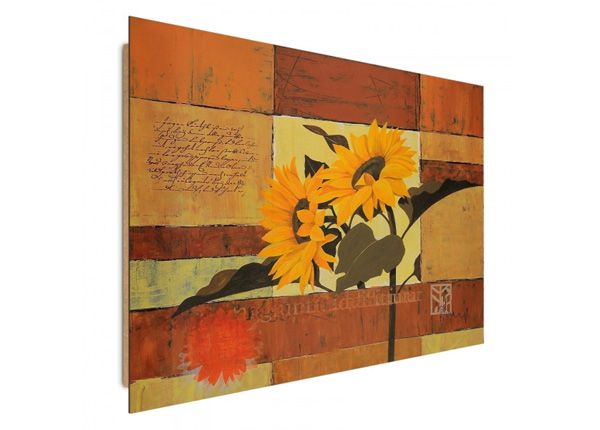 Seinapilt Painted sunflowers 3D 98x68 cm