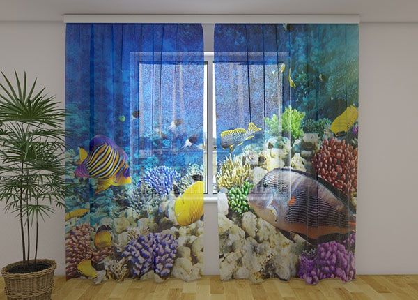 Šifoon-fotokardin Sea fairy tale 240x220 cm