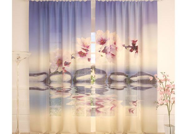 Tüllkardin Plum Flowers 400x260 cm