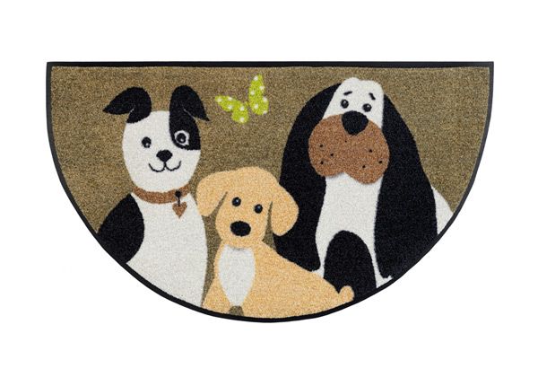 Uksematt Round Dog Trio 50x85 cm