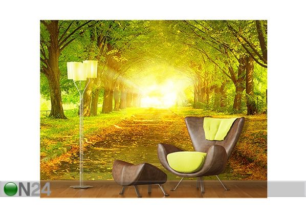 Fototapeet Autumn avenue 400x280 cm