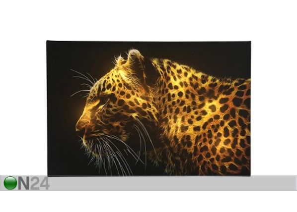 LED pilt Mural Leopard 60x40 cm
