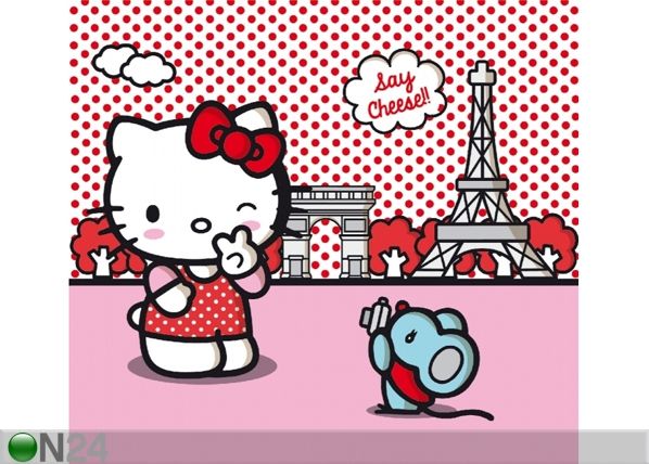 Poolpimendav fotokardin Hello Kitty with mouse 280x245 cm