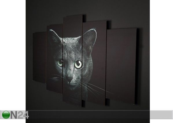 Viieosaline seinapilt Cats 100x60 cm