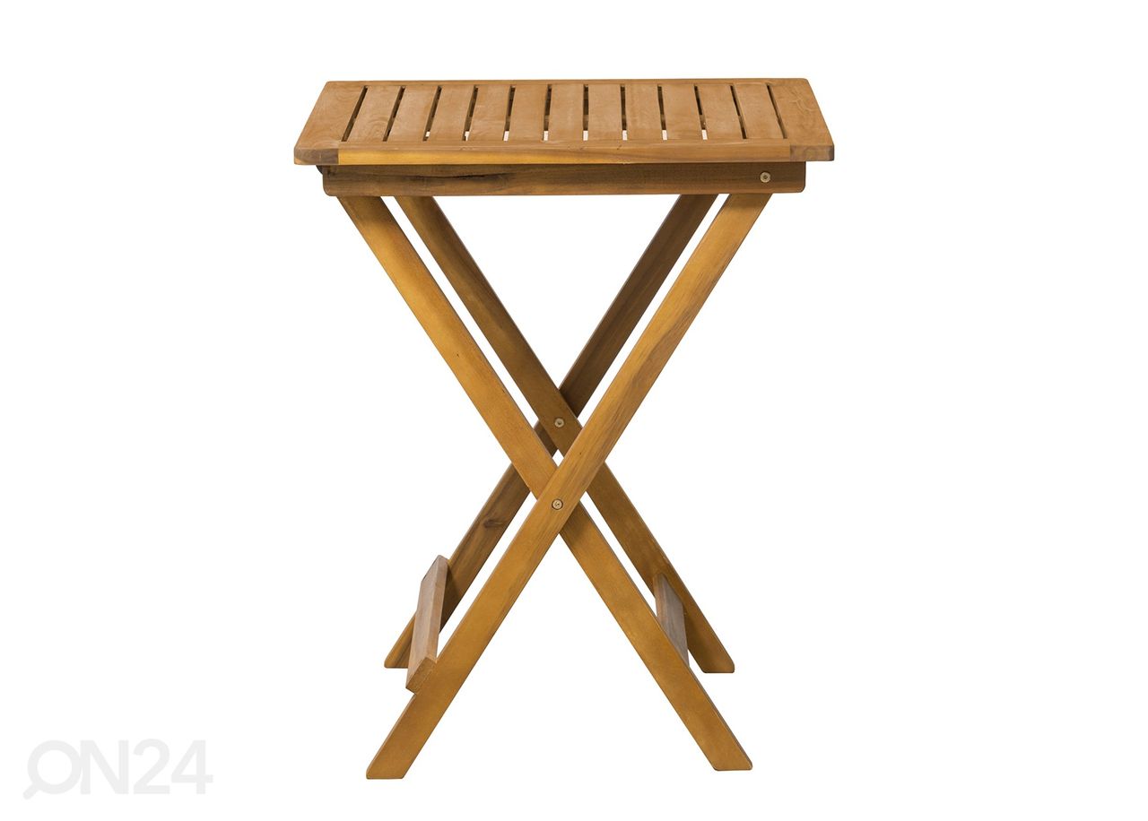 Aiamööbli komplekt laud + 2 tooli, akaatsia suurendatud