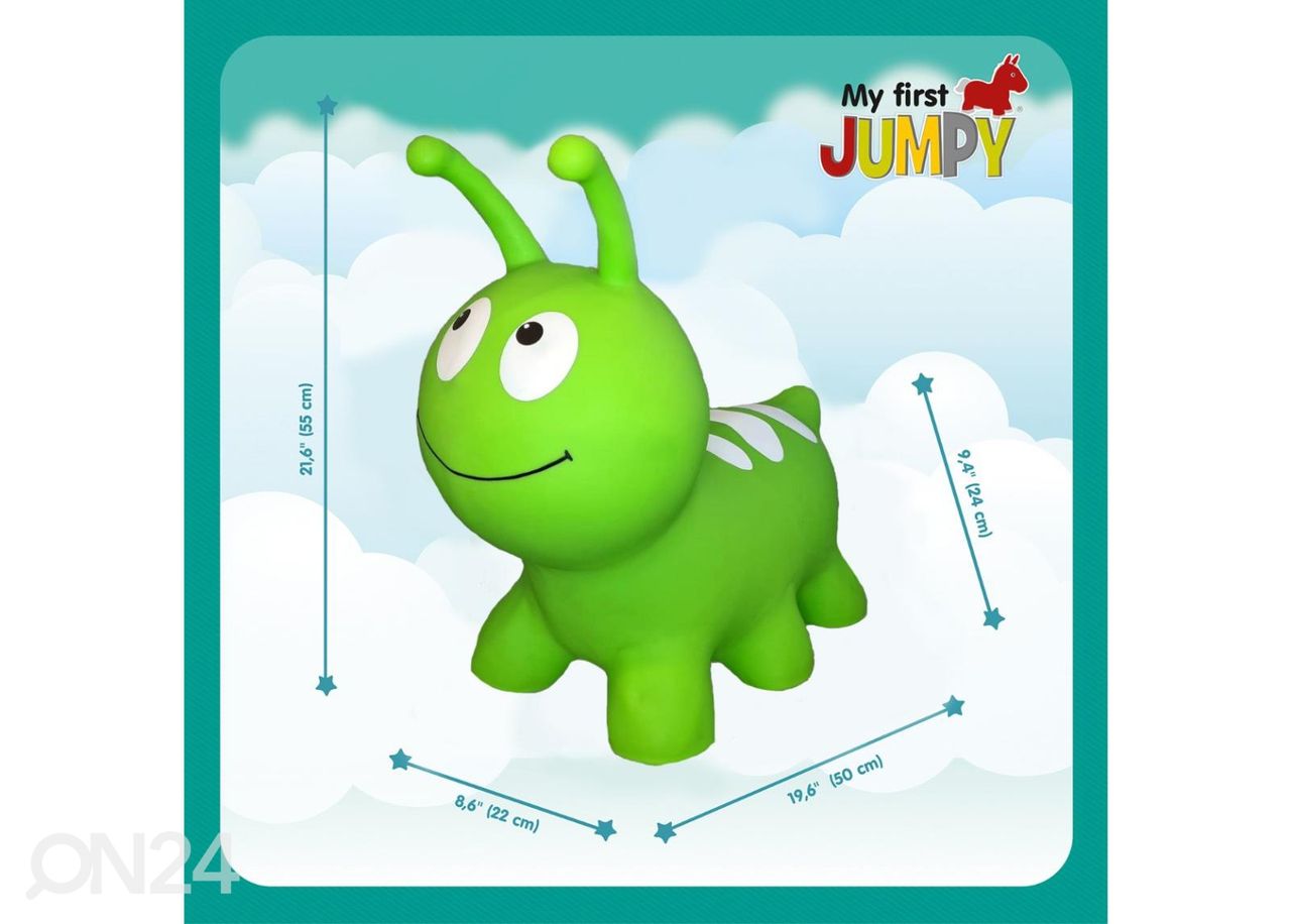 Hüppeloom Jumpy Ussike roheline Gerardo's Toys suurendatud
