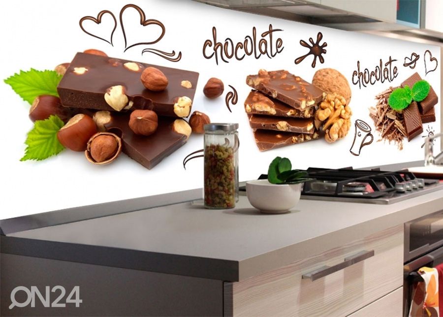 Köögi tagasein Chocolate 180x60 cm suurendatud