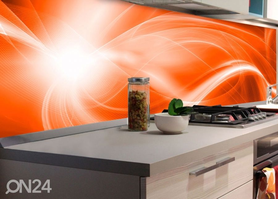 Köögi tagasein Orange abstract 180x60 cm suurendatud