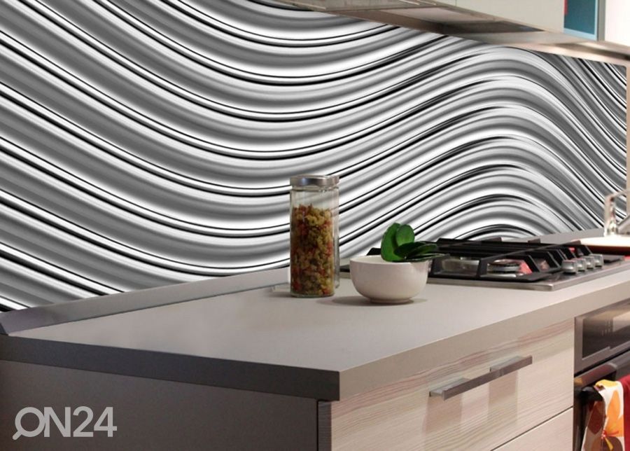 Köögi tagasein Silver rippling 180x60 cm suurendatud