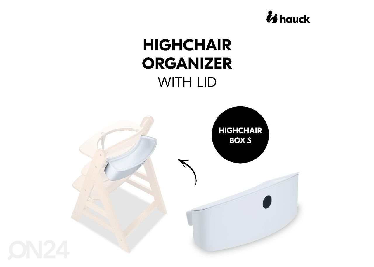 Panipaik söötmistooli seljatoele Hauck At Home Highchair Box S valge suurendatud