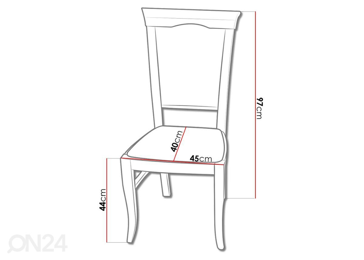 Pikendatav söögilaud 100x160-400 cm + 6 tooli suurendatud
