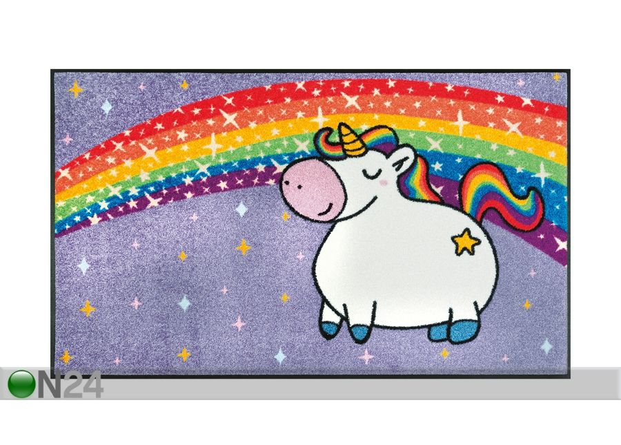 Vaip Unicorn Rainbow 75x120 cm suurendatud