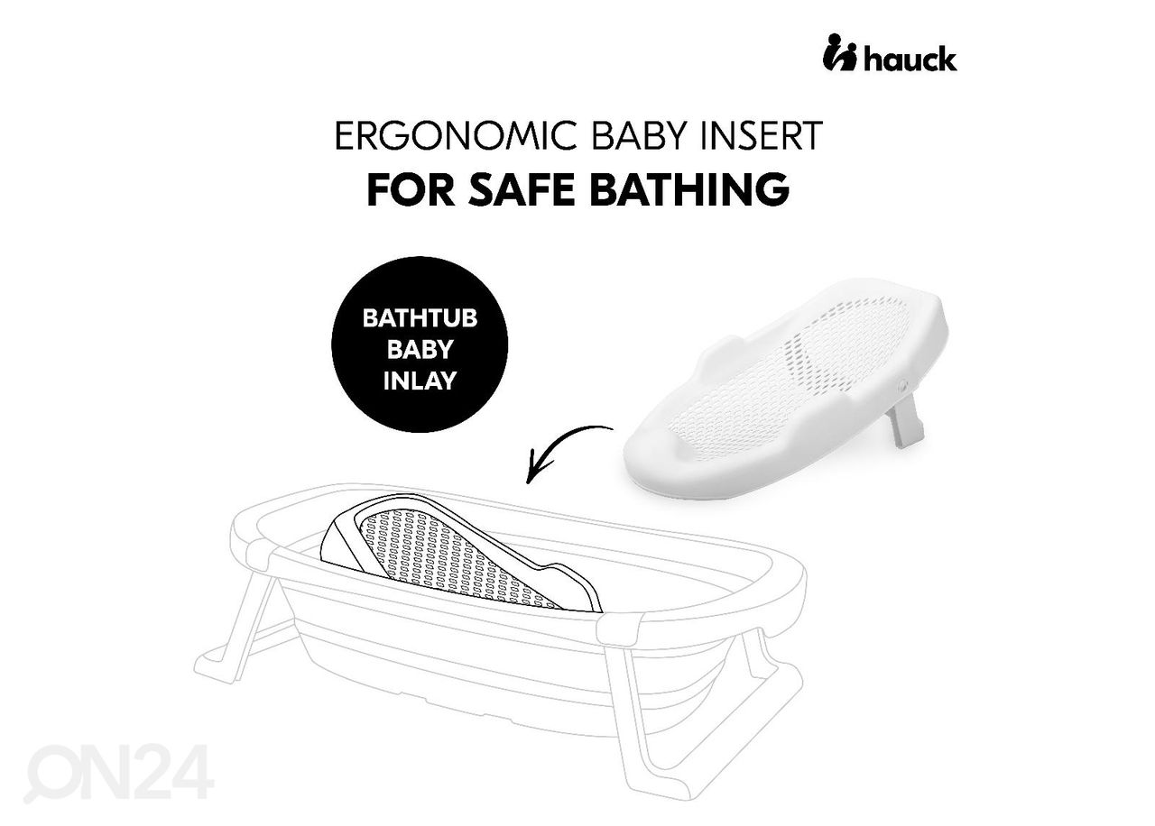Vanniiste Hauck Bathtub Baby Inlay valge suurendatud