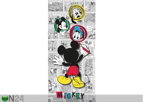 Fliis-fototapeet Disney Mickey draws 90x202 cm