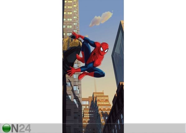 Fliis-fototapeet Spiderman and the city 90x202 cm