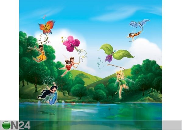 Fotokardin Disney Fairies with rainbow 180x160 cm