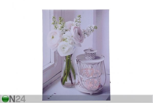 LED pilt Bouquet 40x30 cm