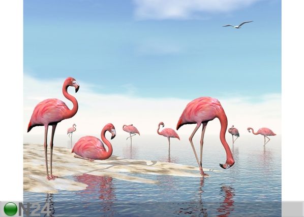 Poolpimendav fotokardin Flamingos 280x245 cm