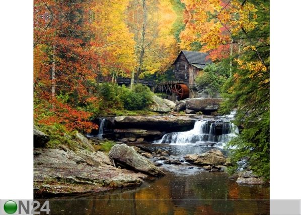 Poolpimendav fotokardin Watermill in autumn 280x245 cm
