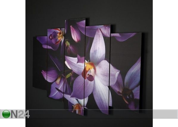 Viieosaline seinapilt Orchids 1, 100x60 cm