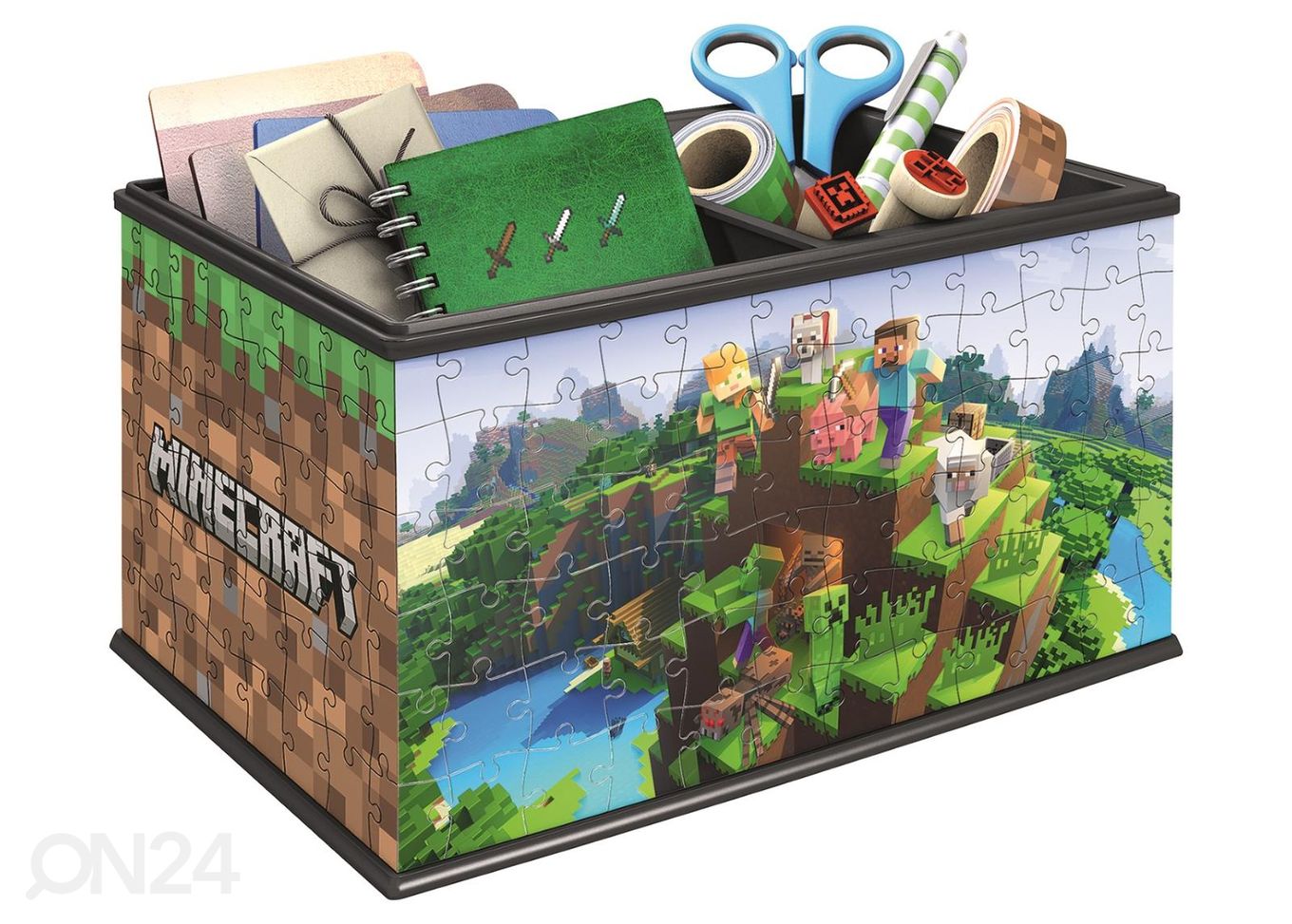 3D pusle hoiukarp Minecraft Ravensburger suurendatud