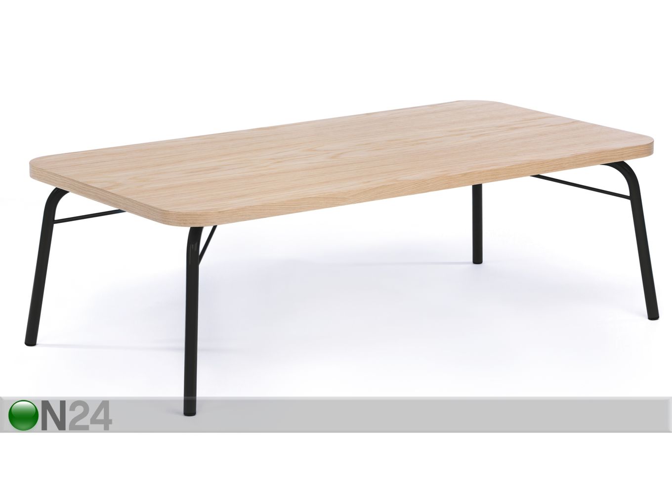 Diivanilaud Ashburn Coffee Table Oak-Black 125x65 cm suurendatud