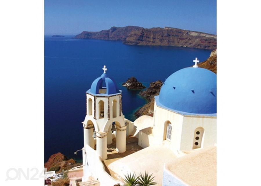 Fliis fototapeet Santorini 225x250 cm suurendatud