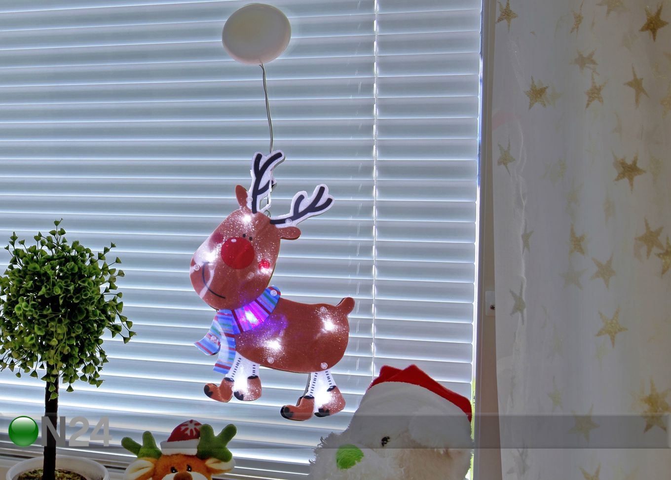 Jõulukaunistus aknale Rudolf suurendatud
