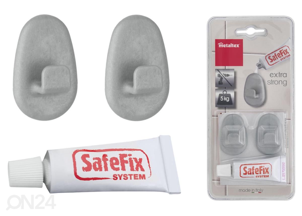 Kinnitusnagid SafeFix 2 tk + liim, hõbe suurendatud