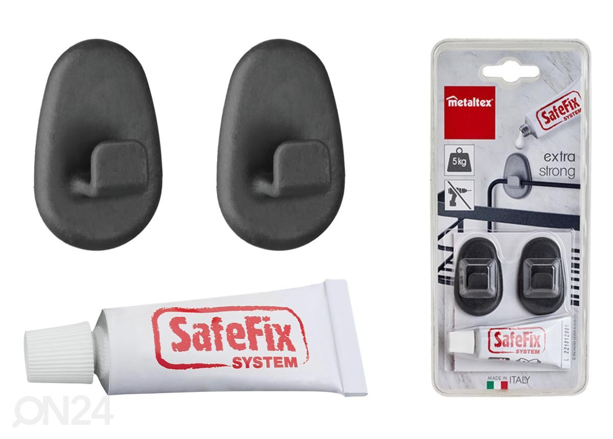 Kinnitusnagid SafeFix 2 tk + liim, must suurendatud