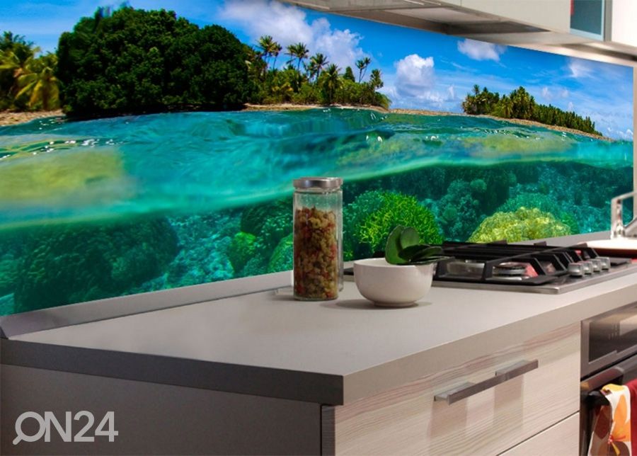 Köögi tagasein Coral Reef 350x60 cm suurendatud