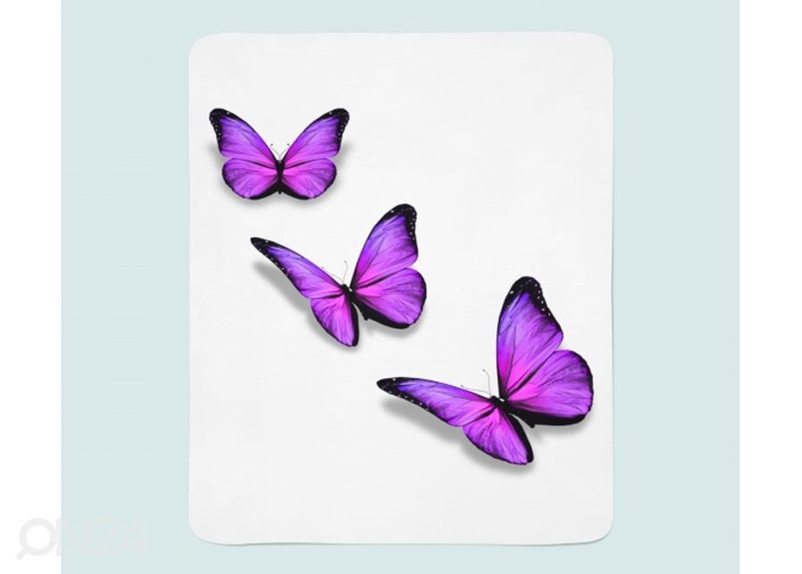 Pleed Purple Batterfly 130x150 cm suurendatud