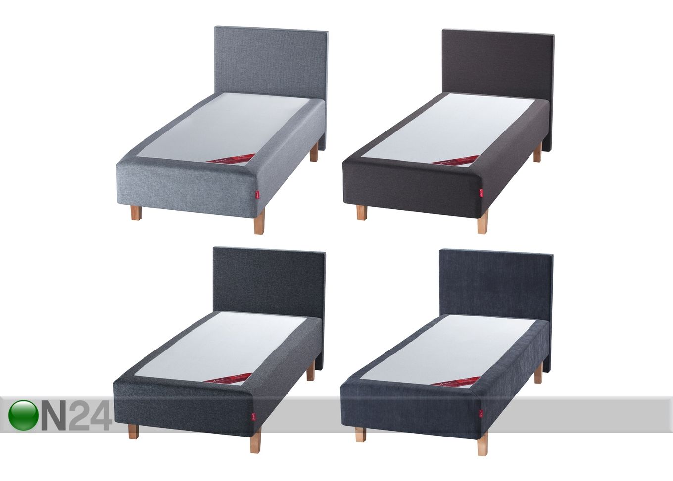 Sleepwell voodipeats Base 120 cm kušetile Red ja Black sarjast suurendatud
