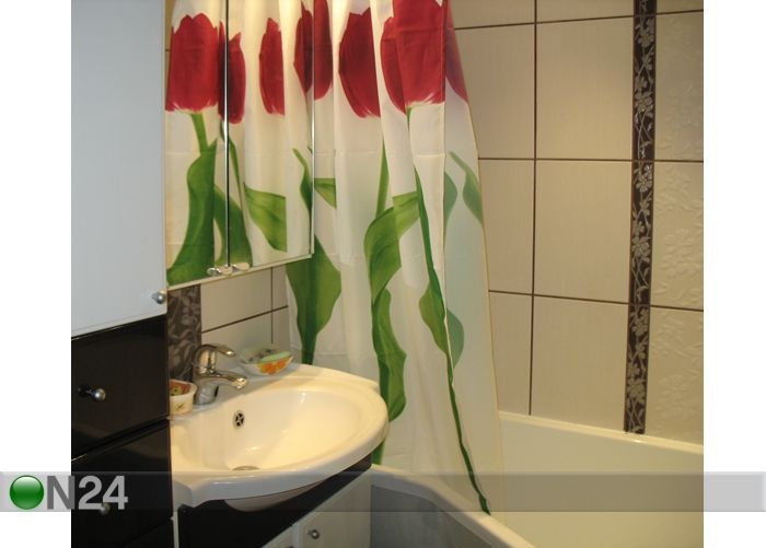 Tekstiilist vannikardin Tulipa 180x200 cm suurendatud