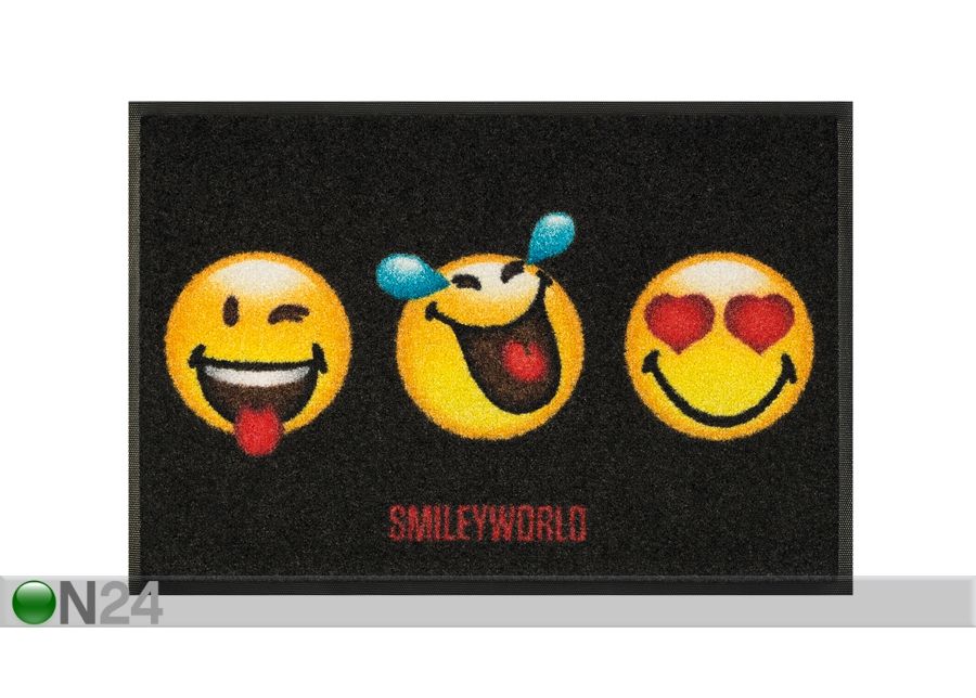 Vaip Smiley 3 Faces 40x60 cm suurendatud