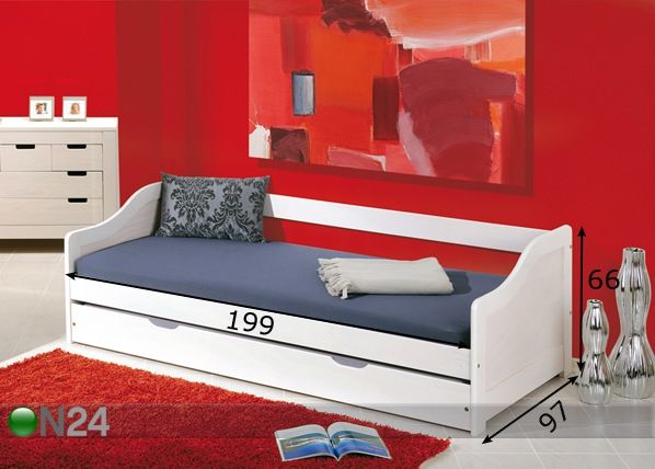 2-kohaline voodikomplekt Leonie 90x190 cm mõõdud