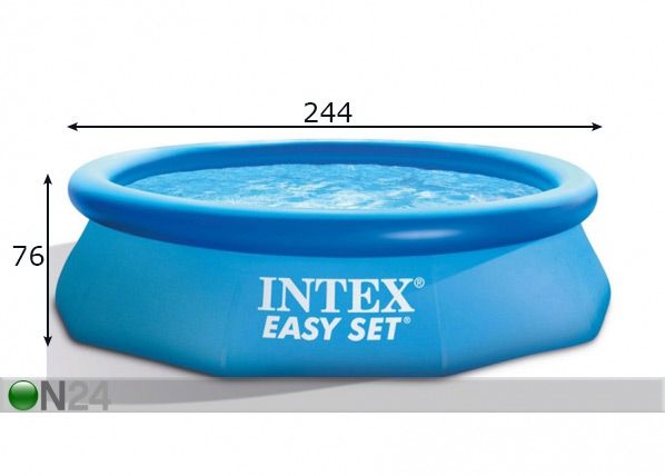 Bassein Intex Easy Set 244x76 cm filterpumbaga mõõdud