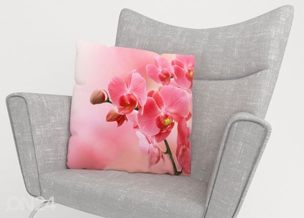 Dekoratiivpadjapüür Pink Orchids 40x40 cm