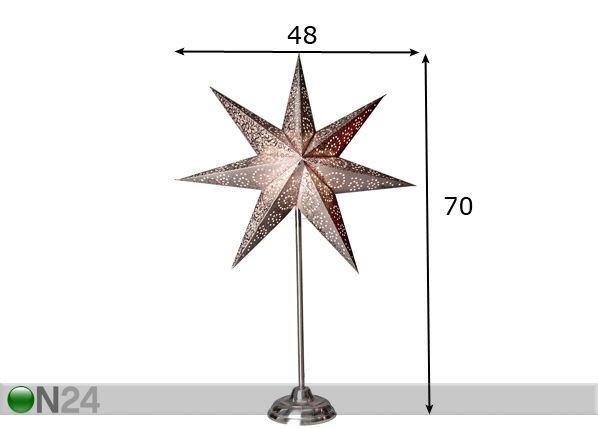 Dekoratiivvalgusti Antique Star 70cm mõõdud