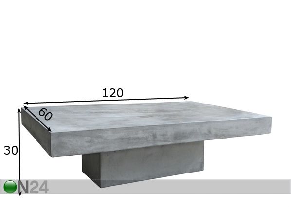 Diivanilaud Cement 120x60cm mõõdud