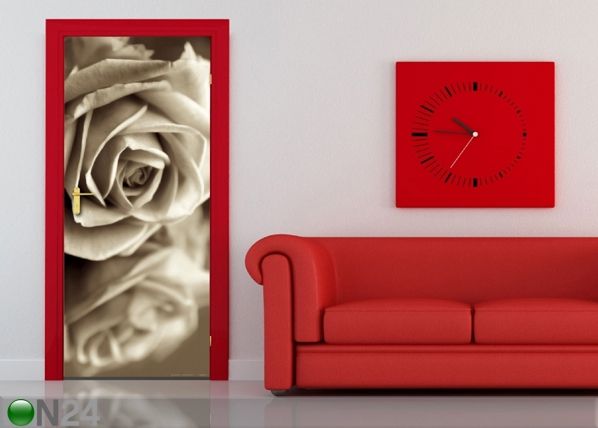 Fliis-fototapeet Black and white rose 90x202 cm