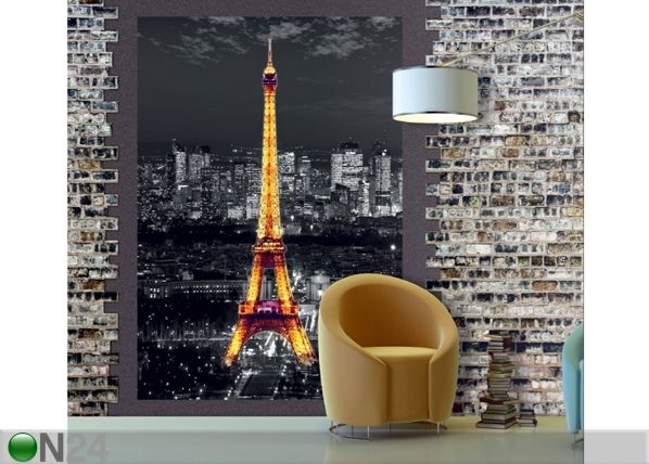 Fliis-fototapeet Eiffel Tower at night 180x202 cm