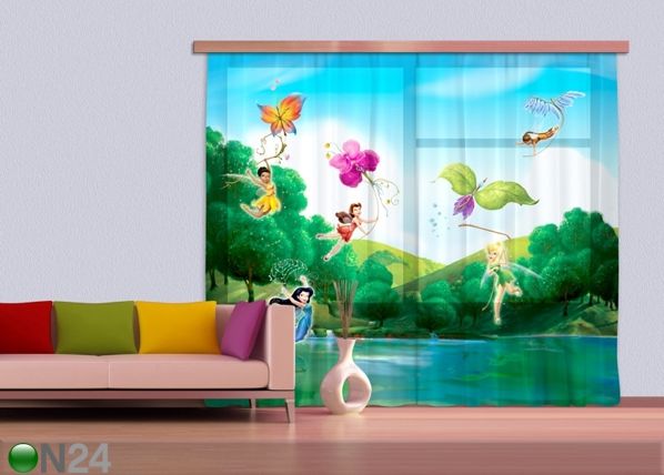 Fotokardin Disney Fairies with rainbow 180x160 cm