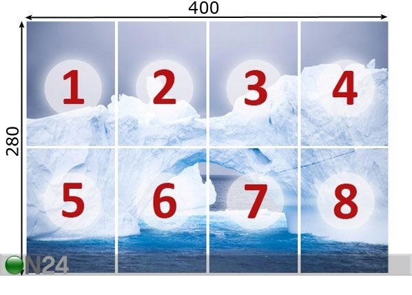 Fototapeet Arc of ice 400x280 cm mõõdud