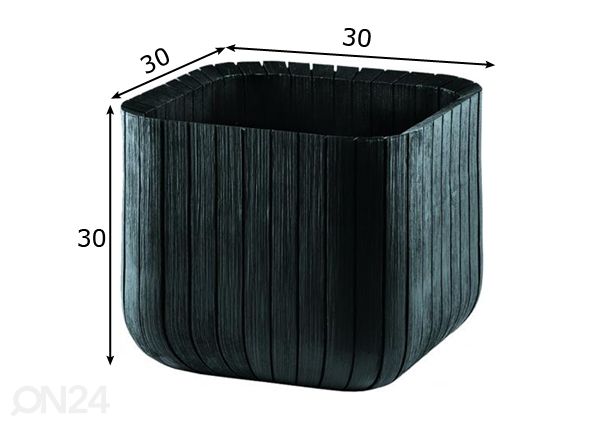 Istutuspott Keter Cube Planter väike, anthracite 30x30 cm mõõdud